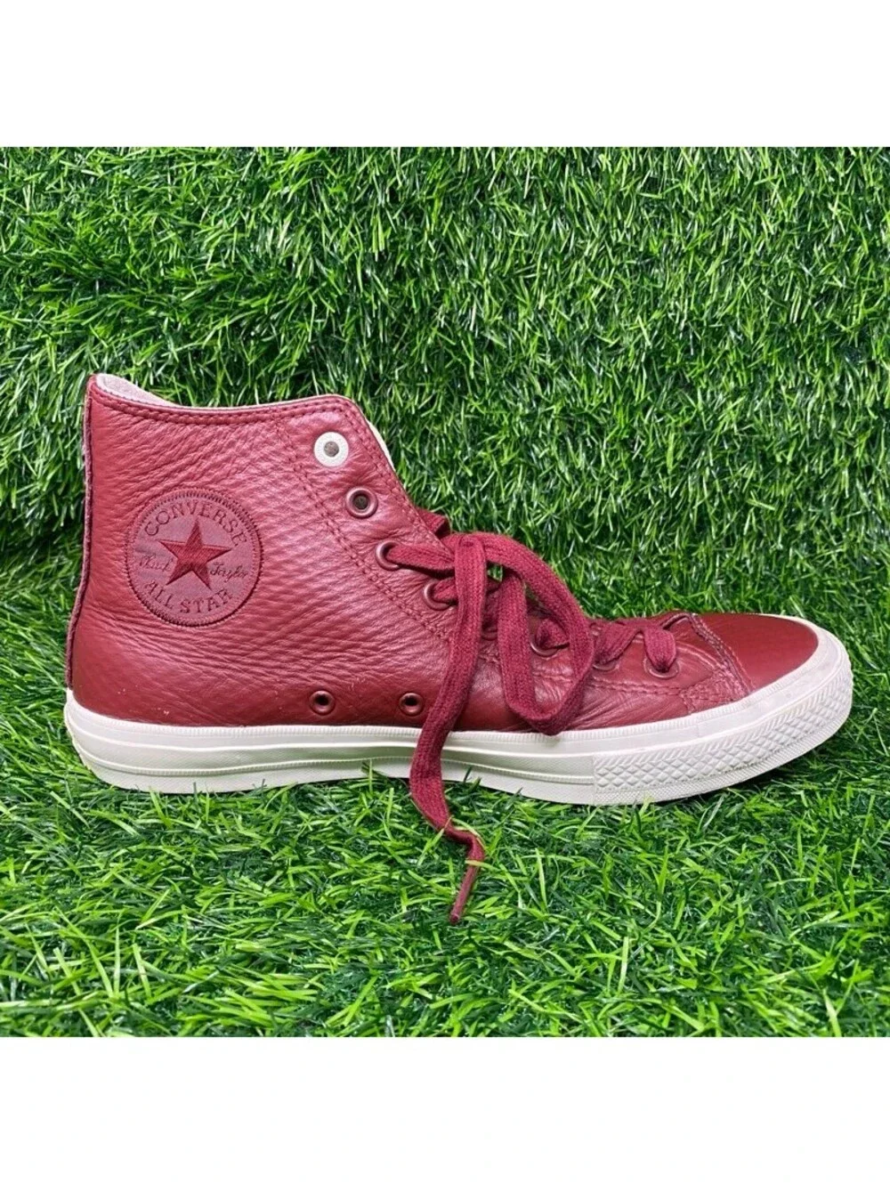 Converse MA-1 SE High Top Trainers Burgundy Leather Mens Size 9 Sneakers 2226